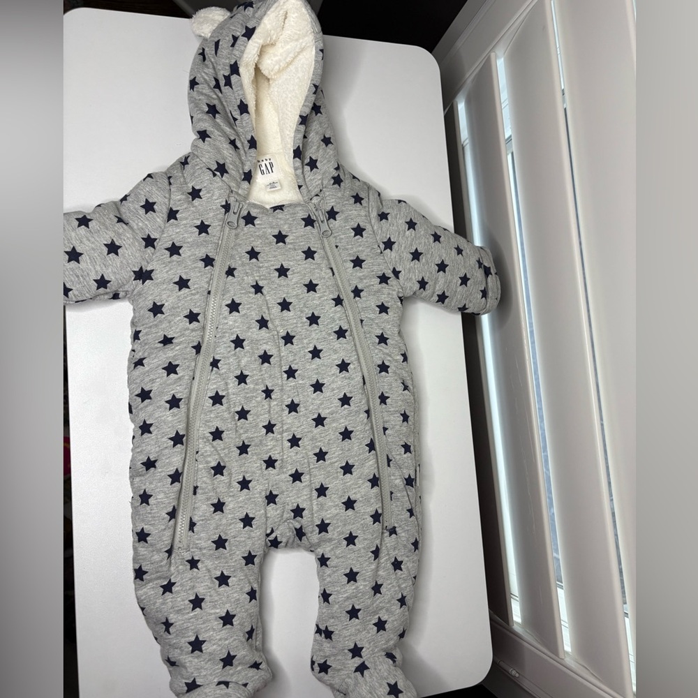 GAP Gray Stars Fleece Snowsuiti
